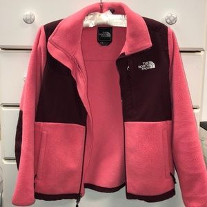 Salmon and Burgundy Women’s North Face Denali